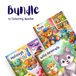 Playtime, Holidays & Wild Adventures Bundle – 13 Coloring Books