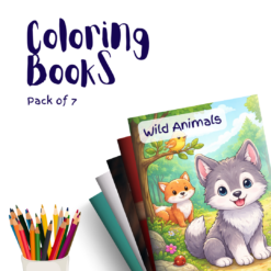 Wild Animals – 7 Coloring Books